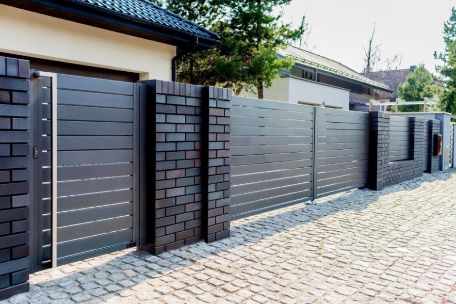 Электрическая калитка уличная 7024 цвет