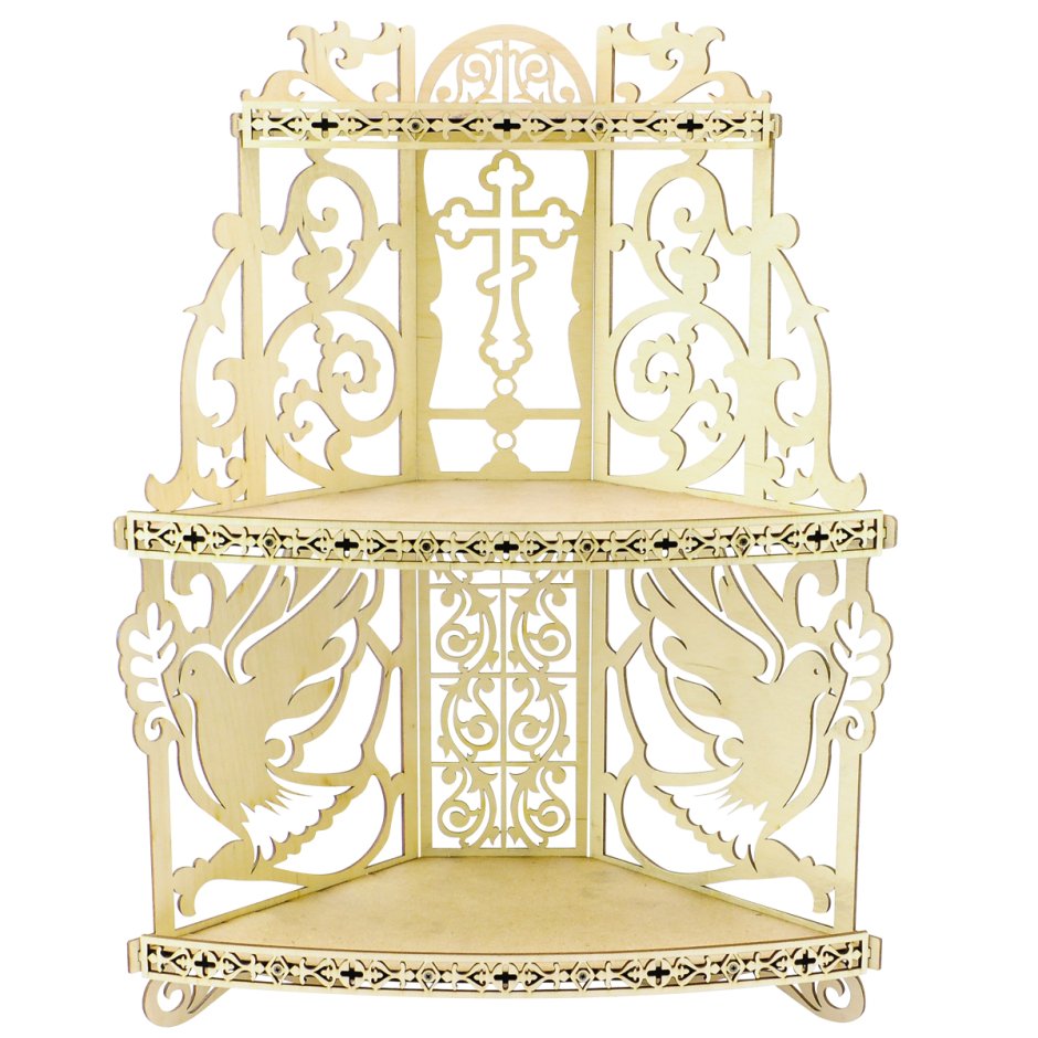 Полка для икон Символик 023плк003 62х24 см коричневый