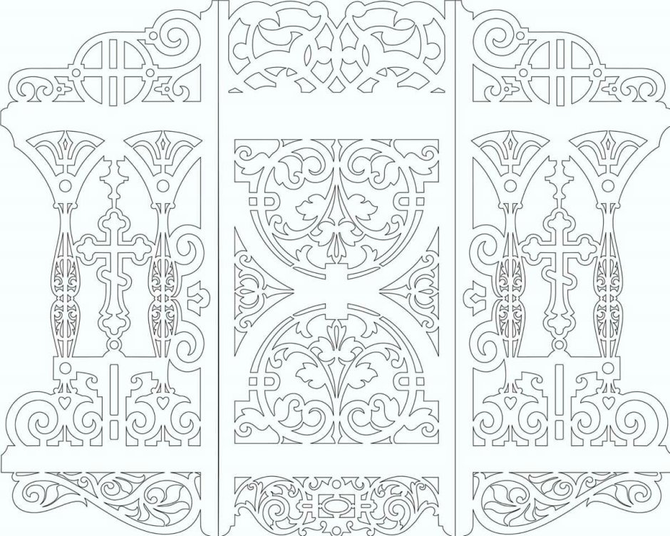 Прорезная резьба по дереву трафареты для иконостасов