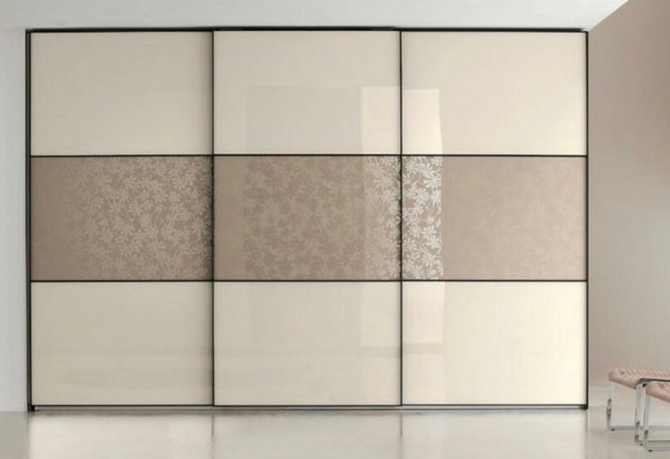 Двери купе лакобель бежевая