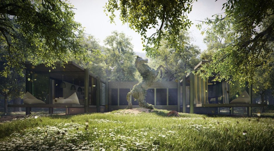 Бэкграунд 3ds Max двор город