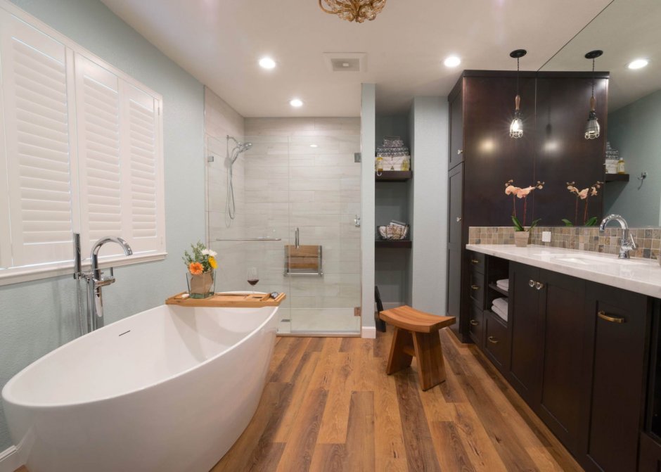 Интерьер ванной дерево 4м