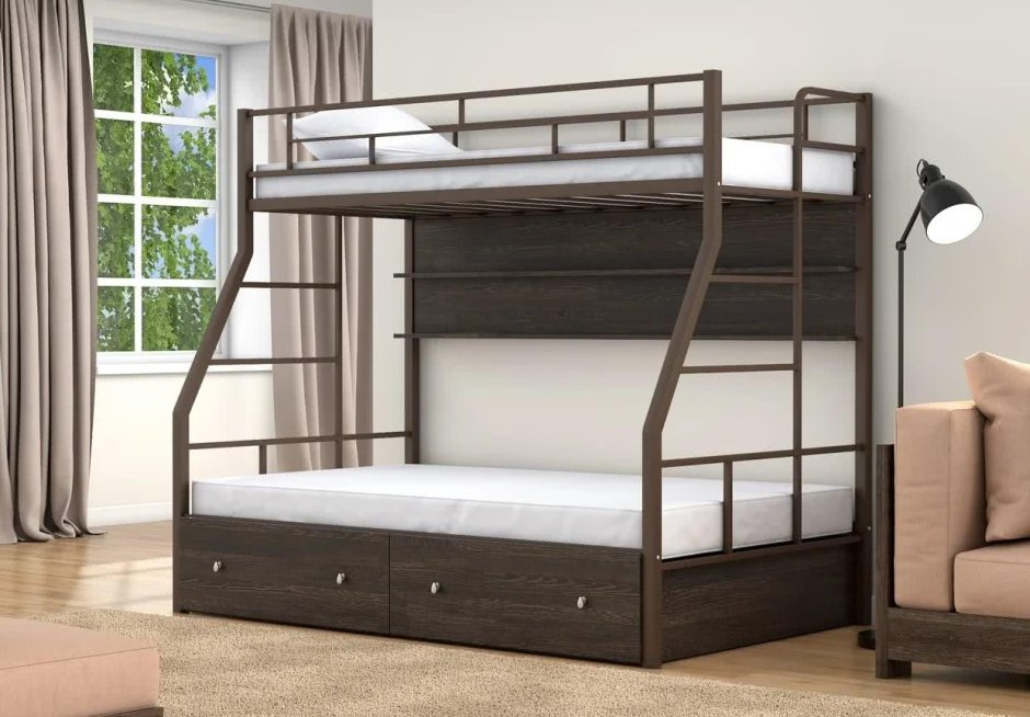 Кровать чердак домик Сканди