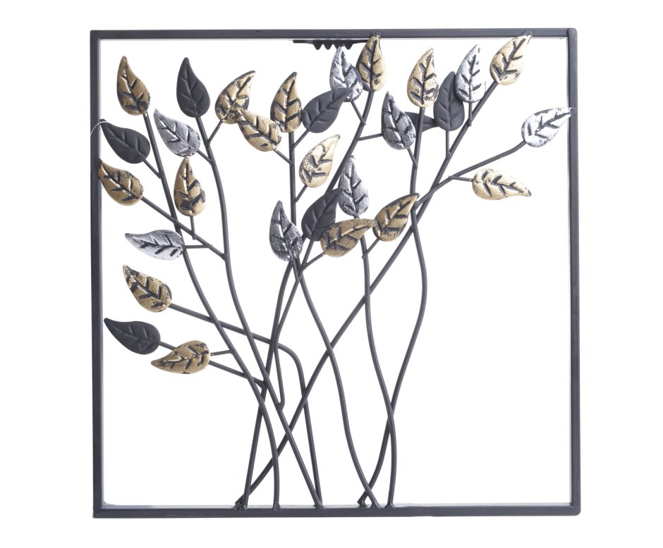 Панно из металлических цветов