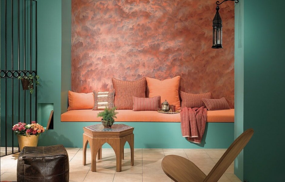 Кирпичный цвет в интерьере