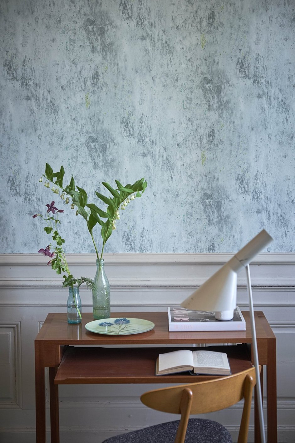 Белая декоративная штукатурка в интерьере