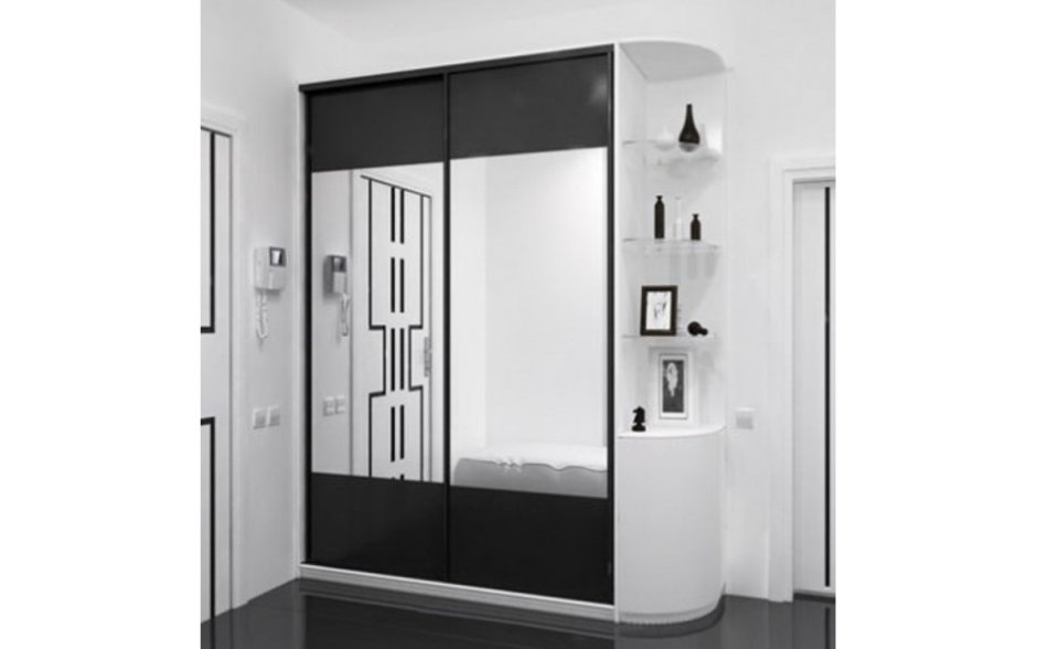 Шкаф купе черно белый