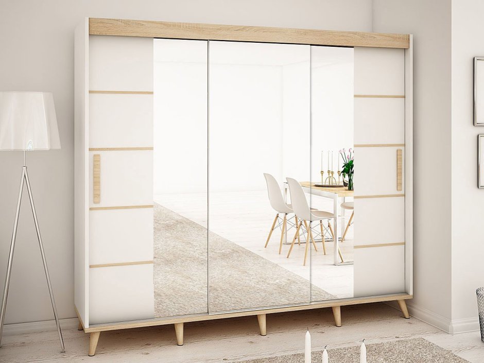 Белый шкаф купе Сканди