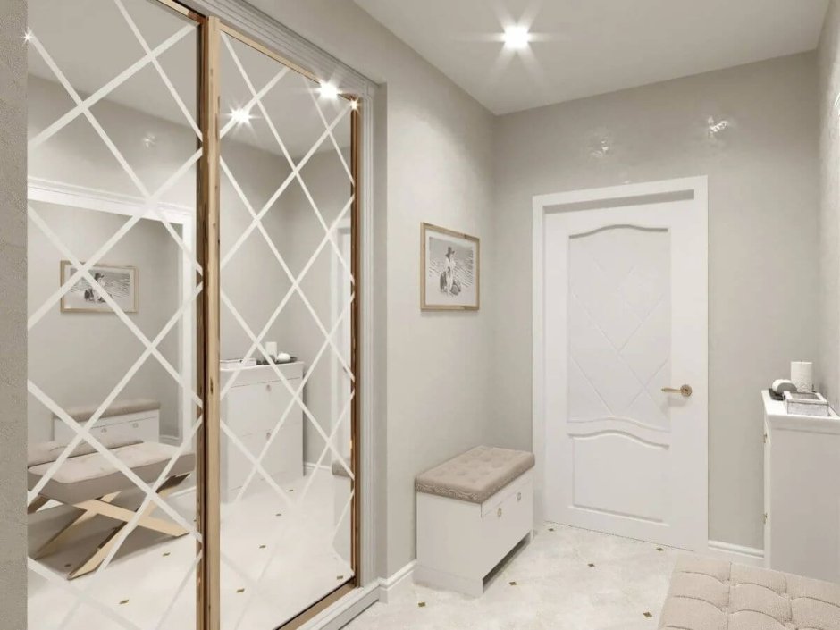 Шкаф в прихожую с зеркалом