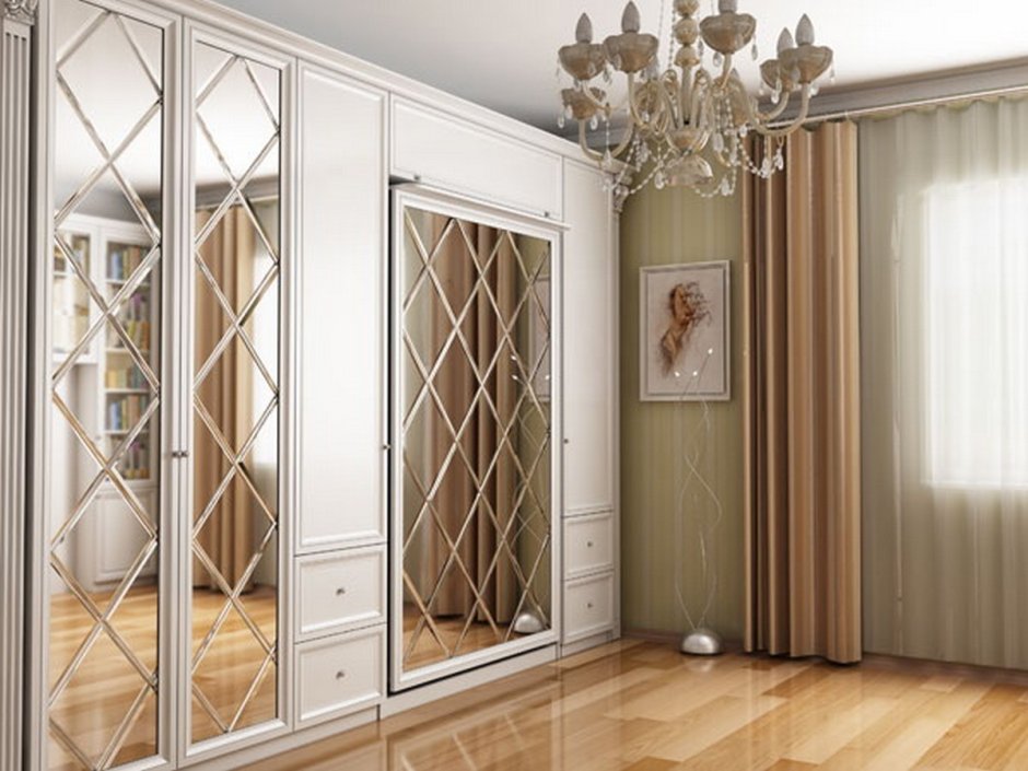 Шкаф классика с зеркалом