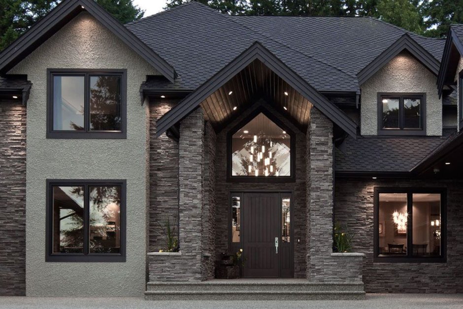 Оштукатуренный дом