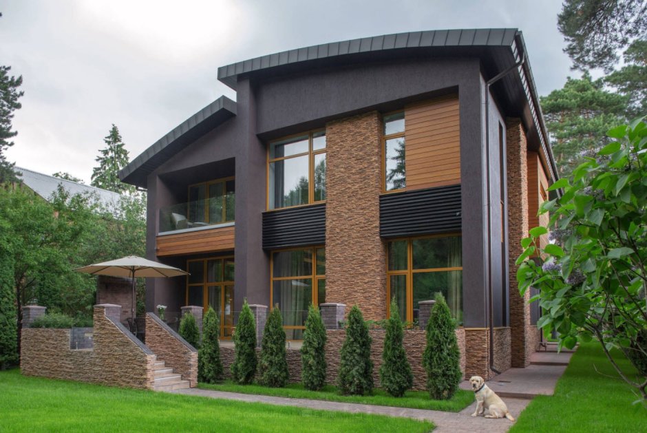 Отделка фасада камнем