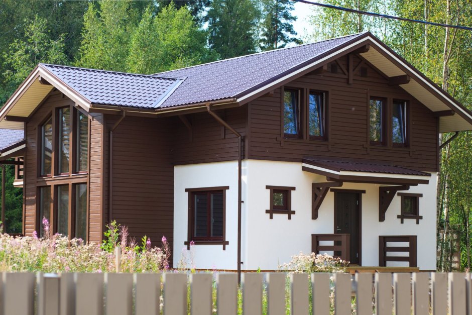 Фахверк в стиле Шале