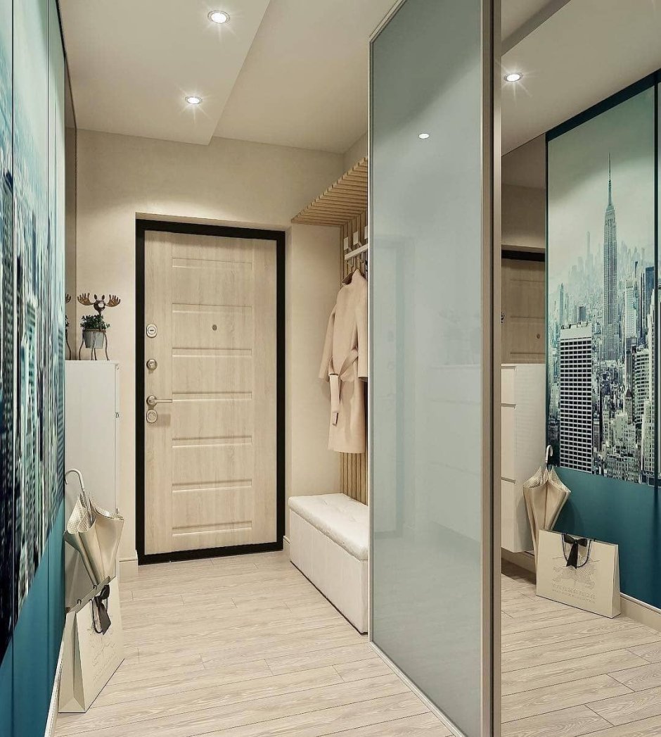 Прихожая в светлых тонах