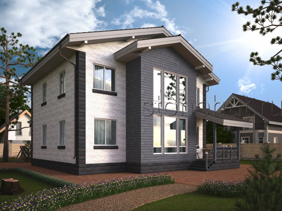 Отделка двухэтажного дома