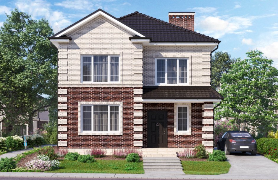 Дом кирпичный двухэтажный