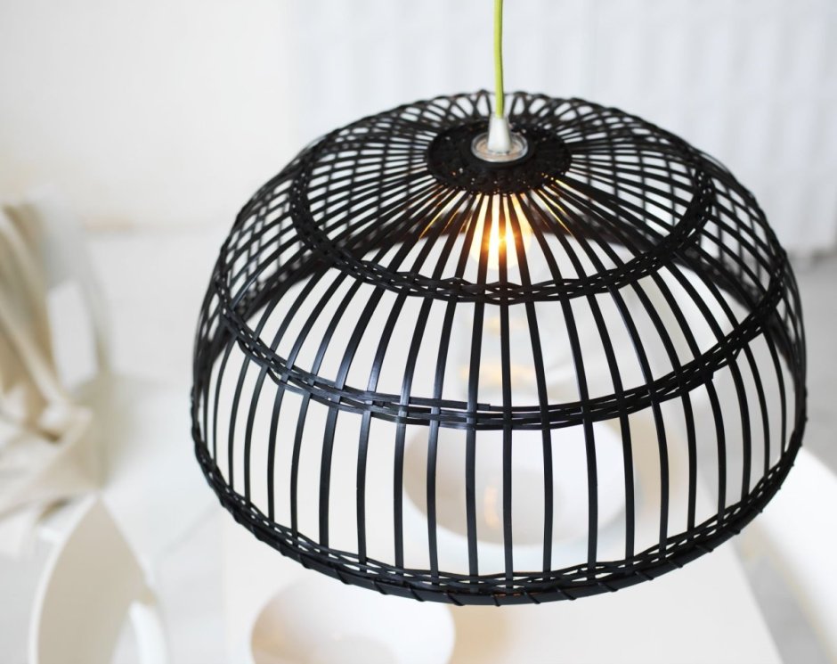 Светильник ваза плетеная