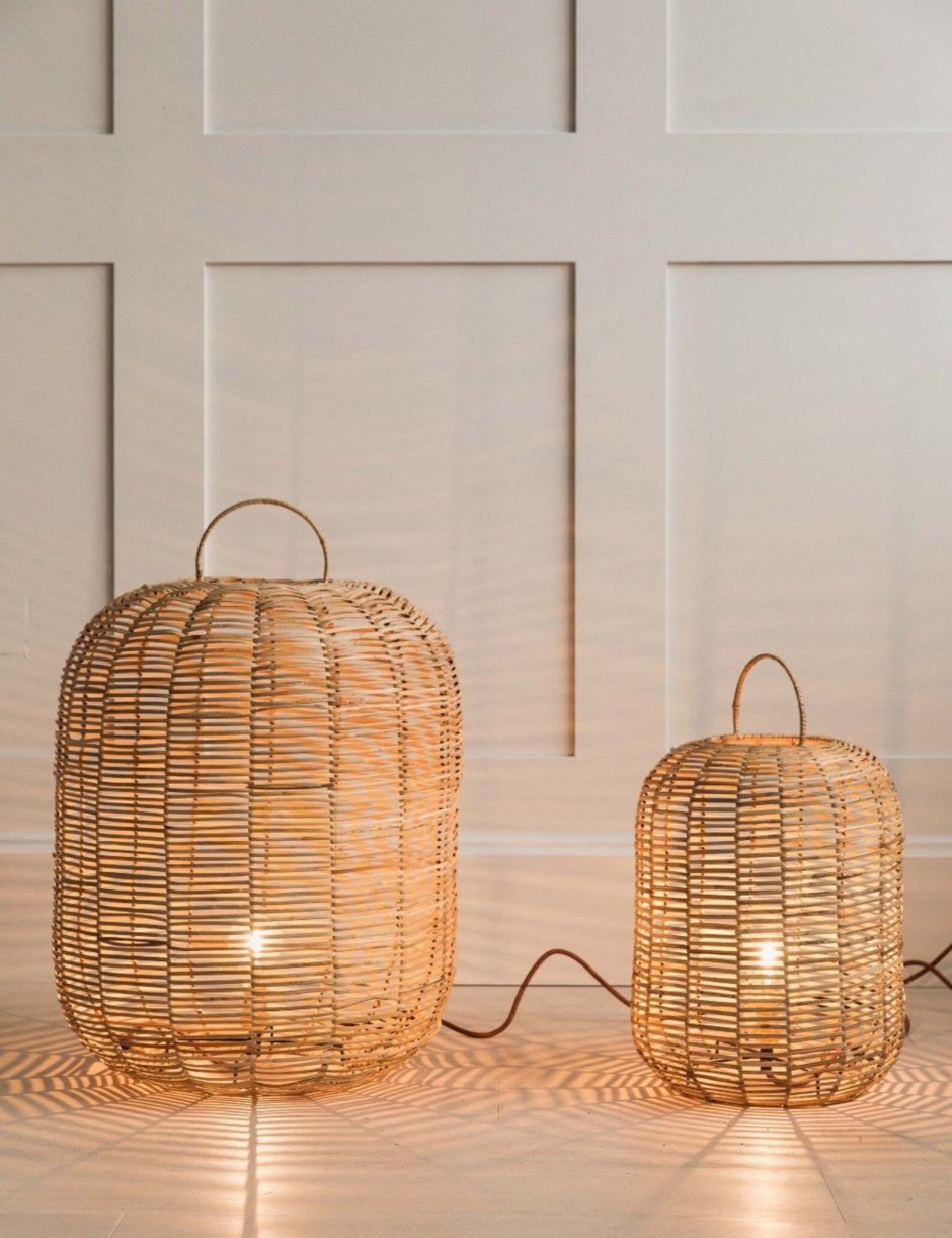 Плетеные светильники напольные
