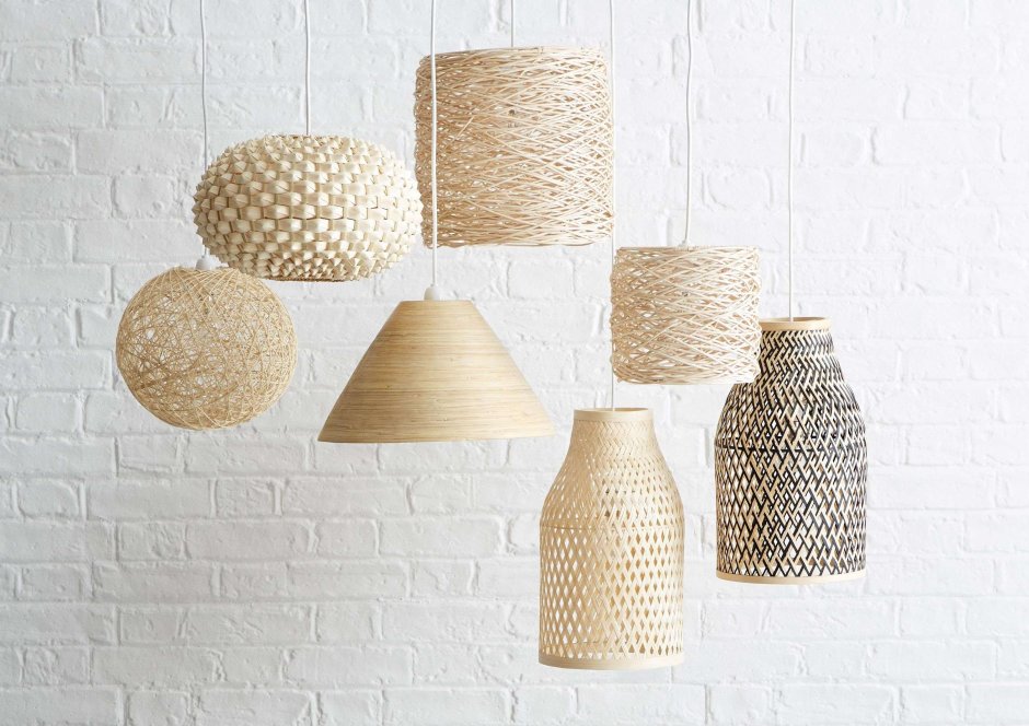 Плетеный абажур икеа