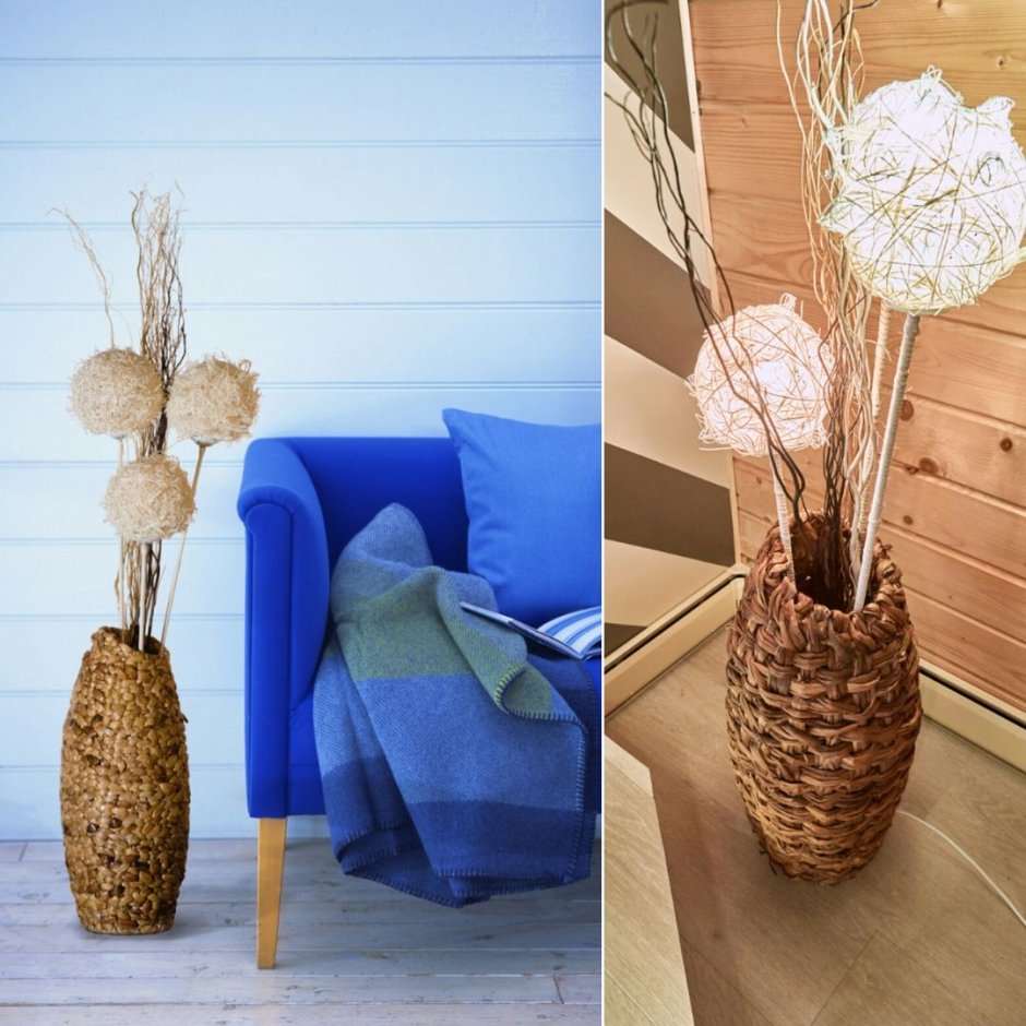 Напольный светильник плетеный икеа