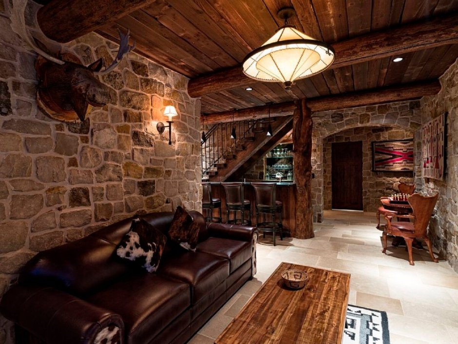 Интерьер подвала в стиле лофт