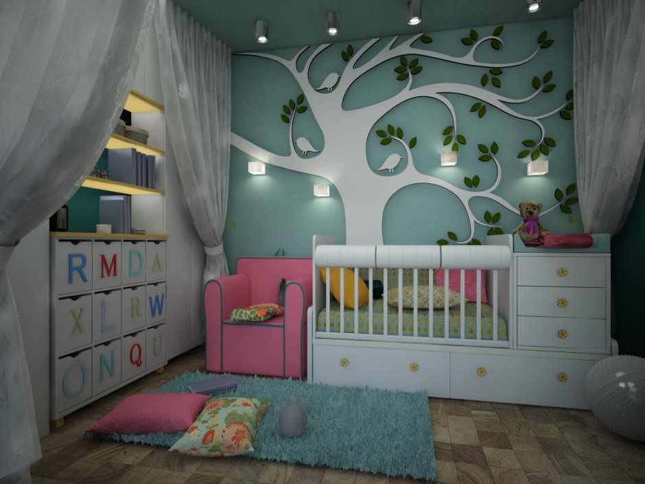 Детский уголок в однокомнатной квартире