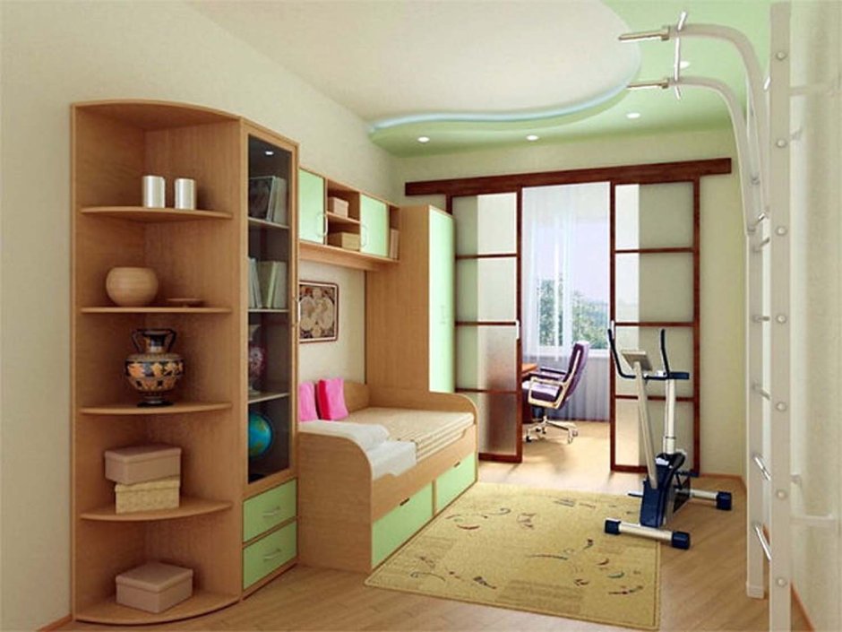 Зонирование маленькой детской комнаты