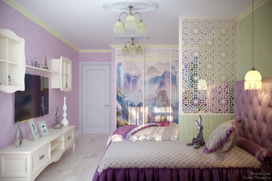 Перегородки для детской комнаты для девочки