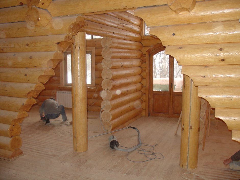 Перегородки в оцилиндрованном доме