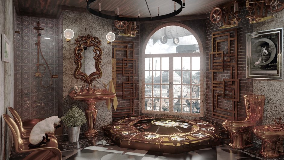 Стиль Steampunk в интерьере