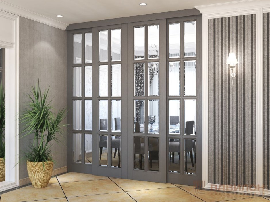 Межкомнатные двери складные раздвижные