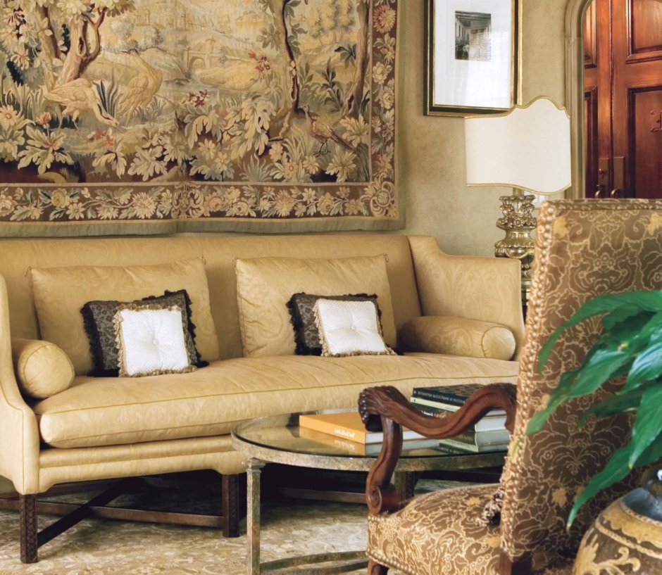 Обои гобелен в интерьере