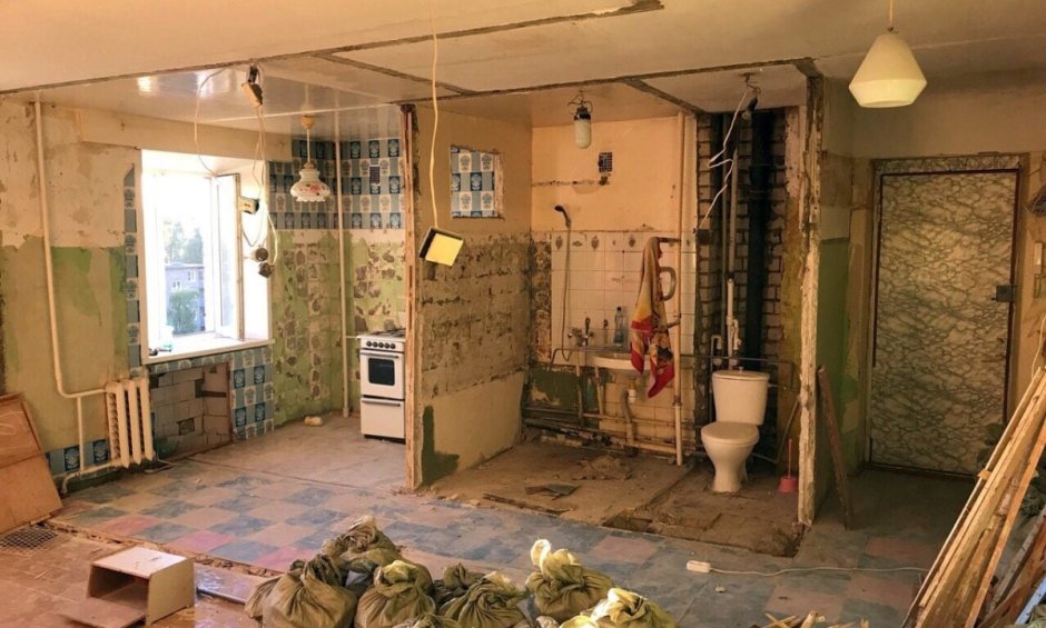 Двухкомнатная хрущевка без ремонта