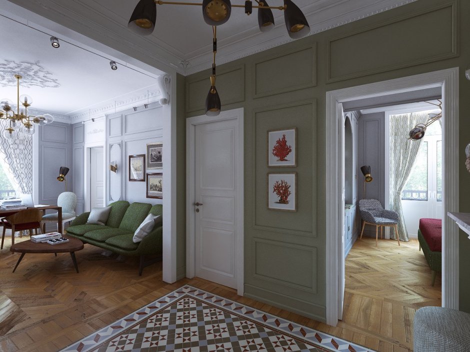 Обшарпанные стены в интерьере