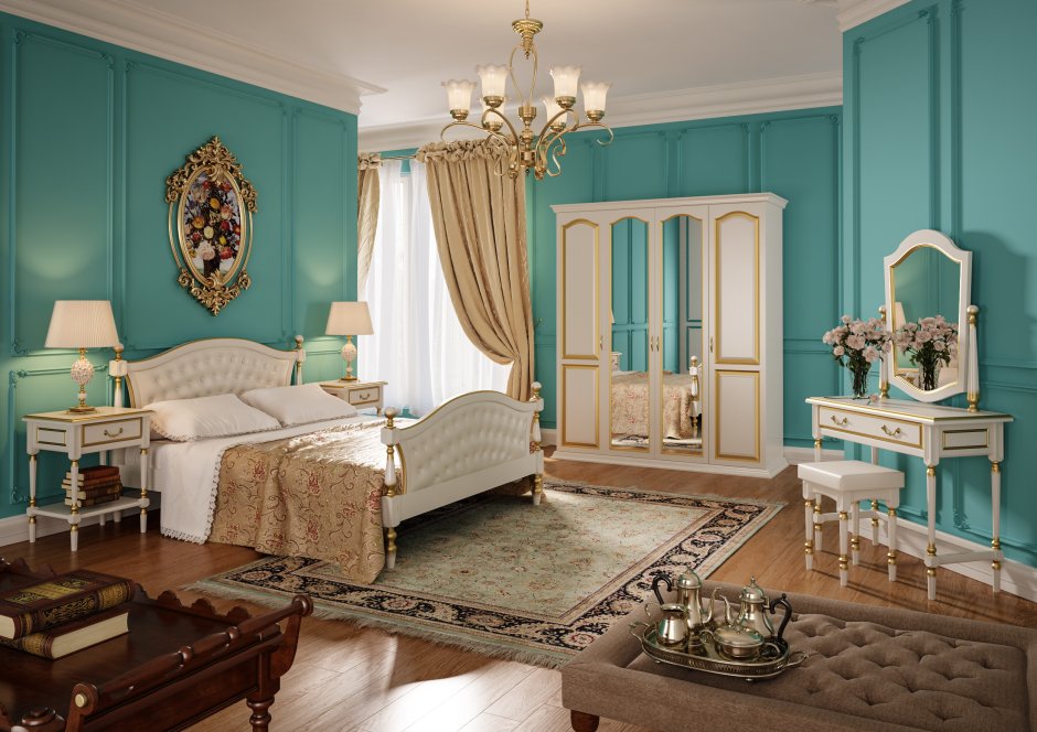 Салатовая спальня