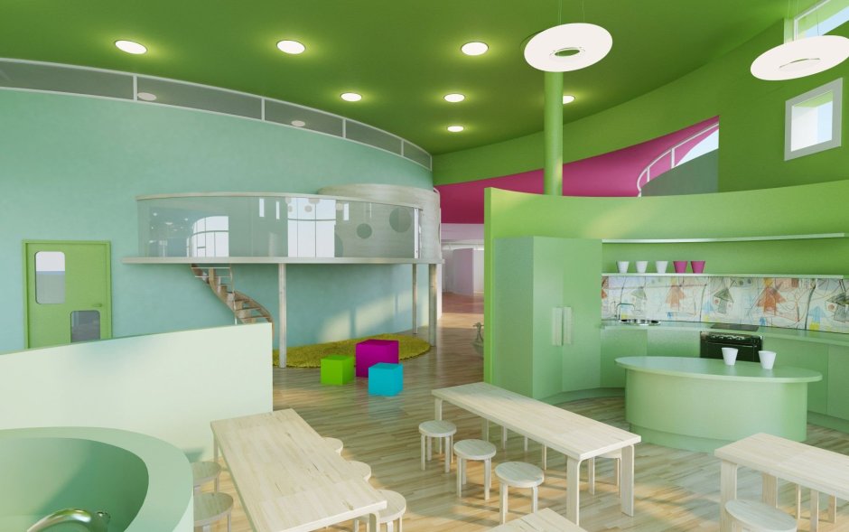 Интерьер современных европейских детских садов