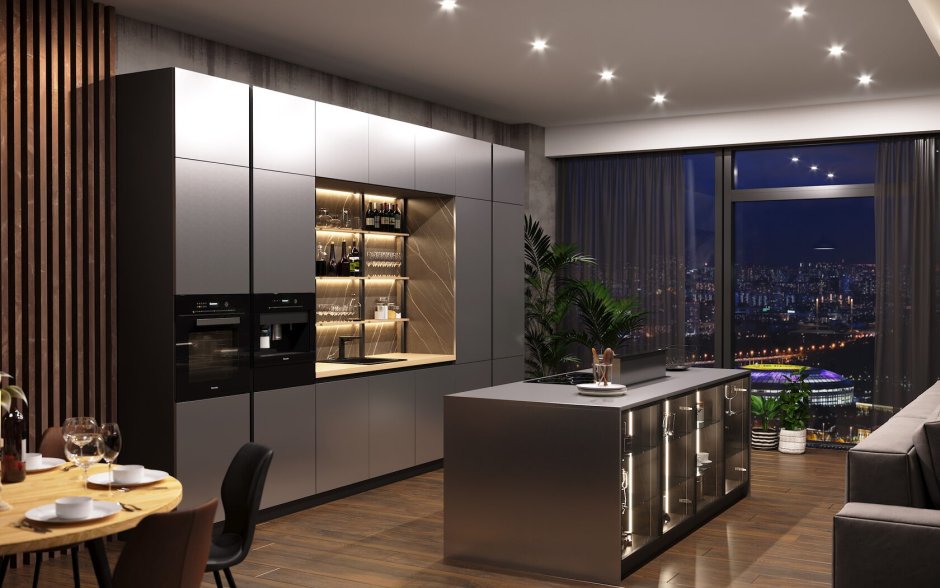 Софт тач фасады на кухню