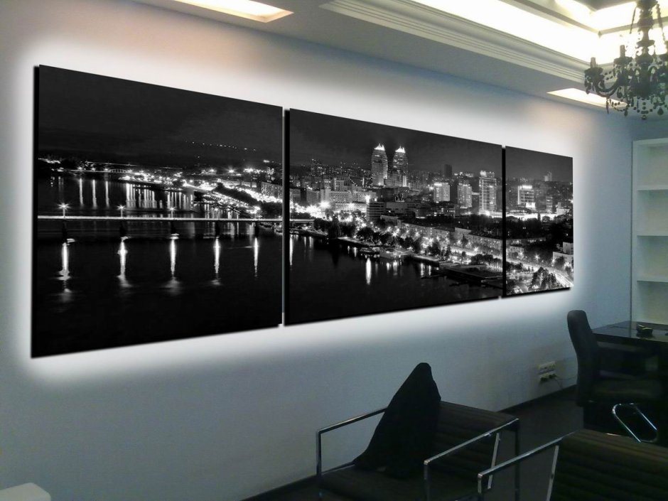 Световое панно на стену в гостиную