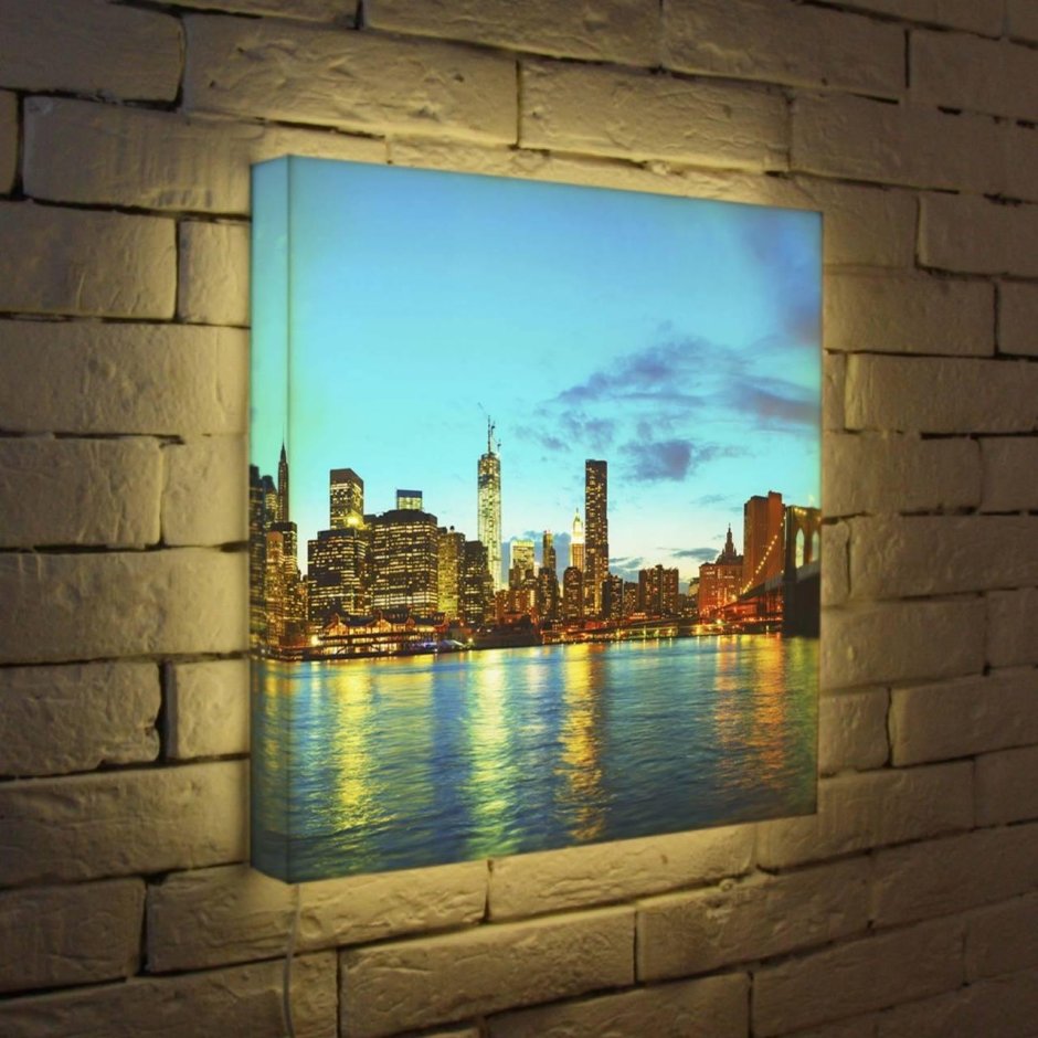 Натяжные стены с подсветкой