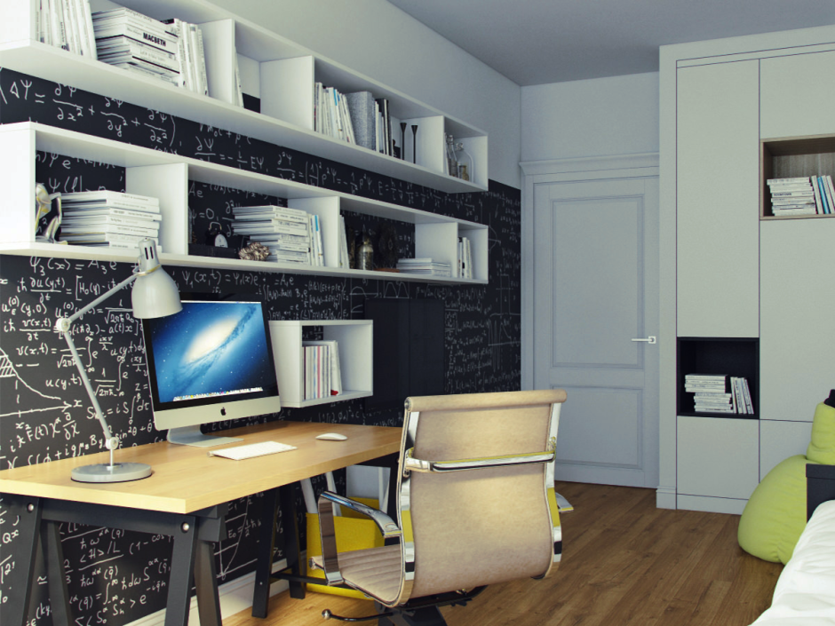 Комната с компьютерным столом