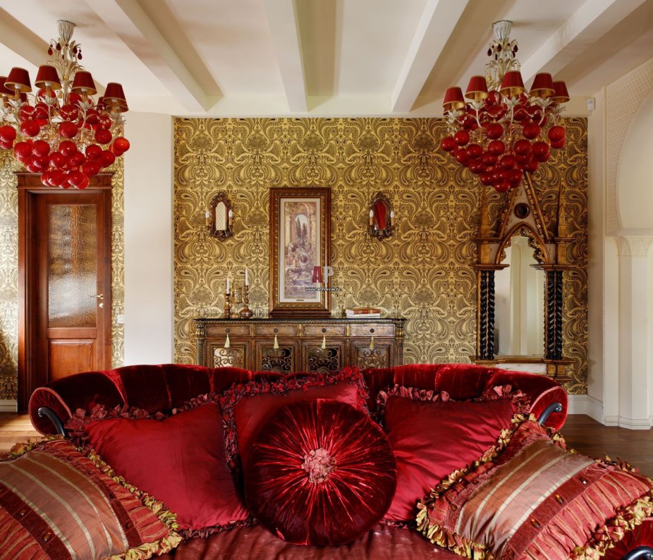 Восточный интерьер гостиной