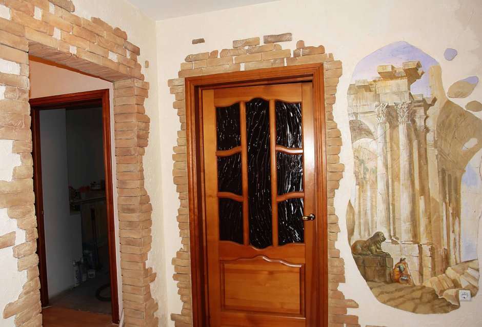 Отделать дверной проем без двери декоративной штукатуркой