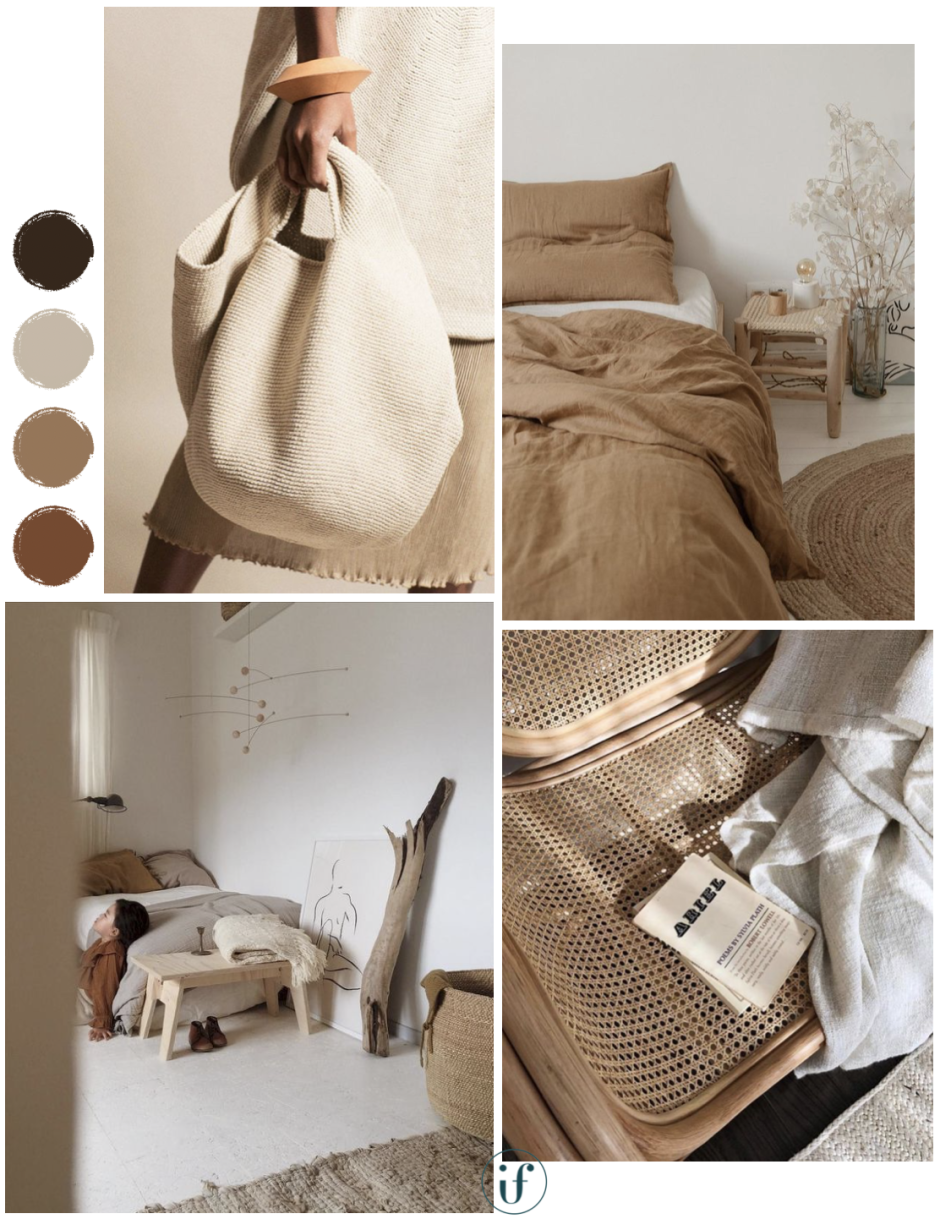 Мудборд в бежевых тонах