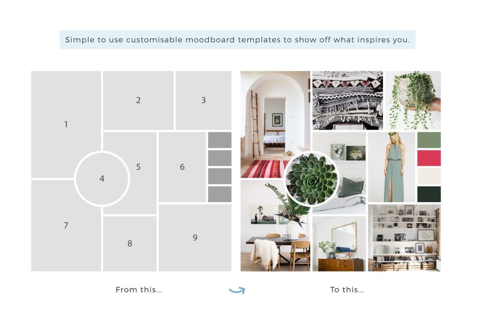 Шаблон для мудборда