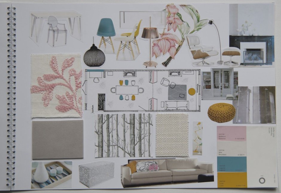 Мудборд интерьер японский