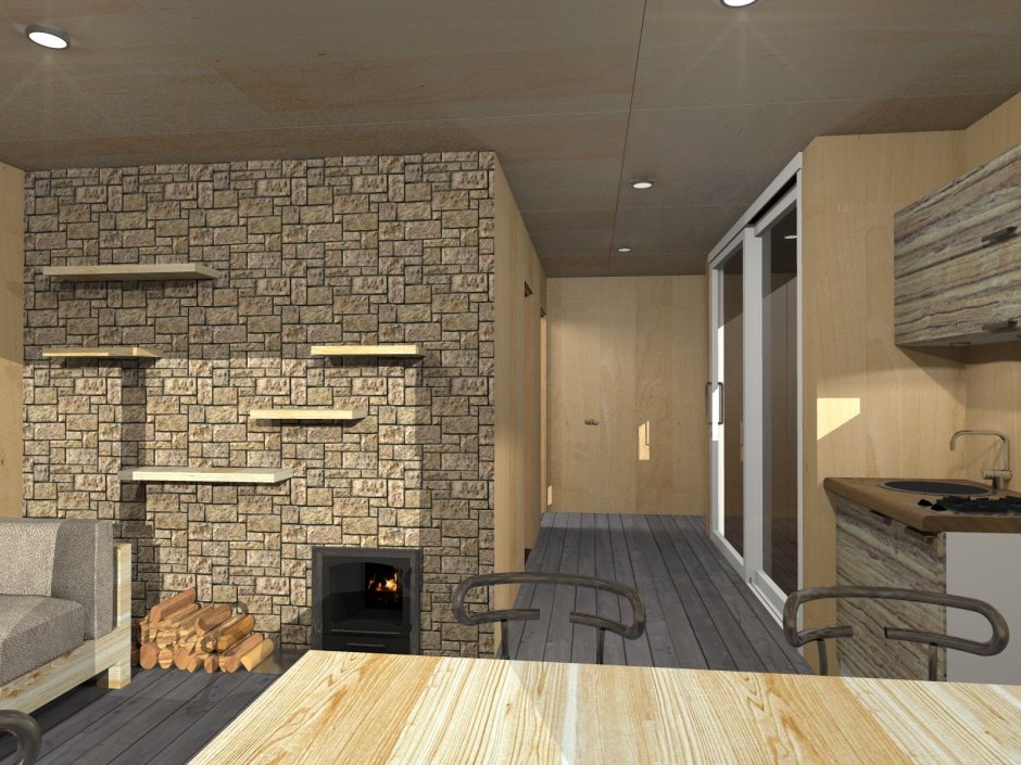 Интерьер бани в стиле Минимализм