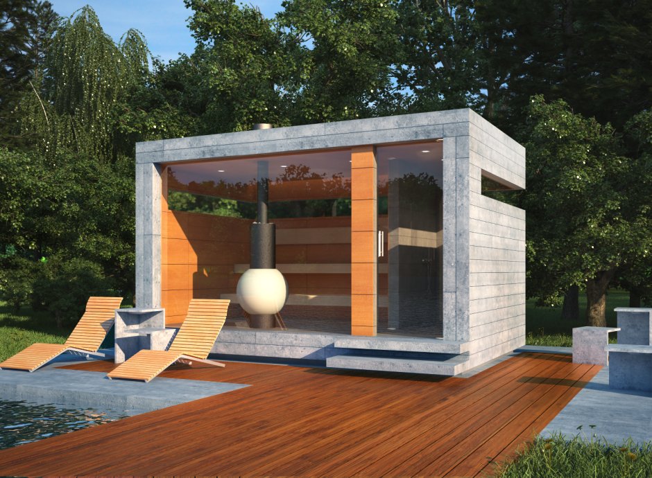 Баня в стиле Минимализм