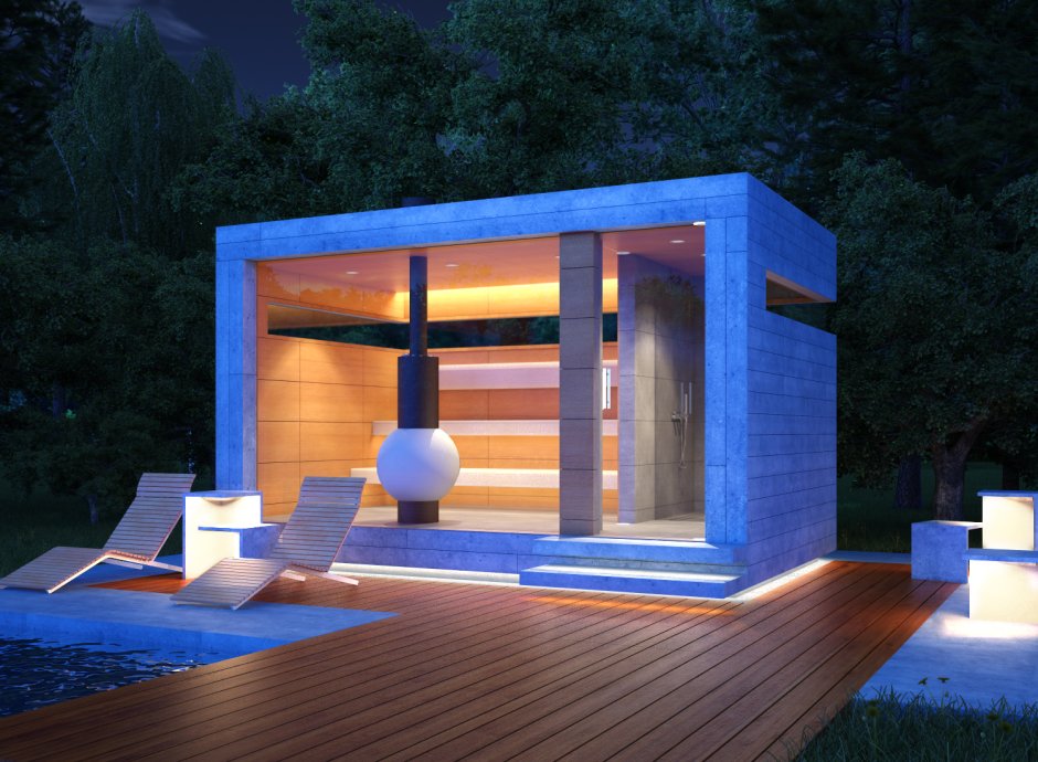 Отделка комнаты отдыха в бане