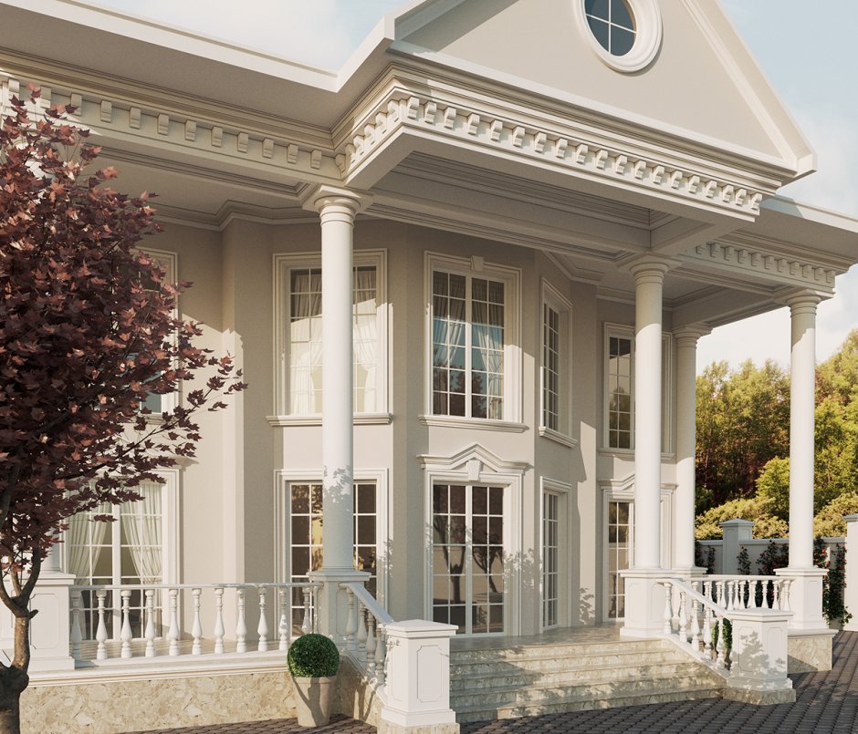 Загородный дом в стиле Неоклассика