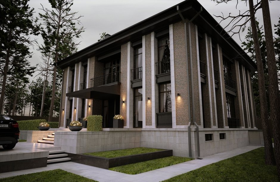 Коттедж Неоклассика экстерьер